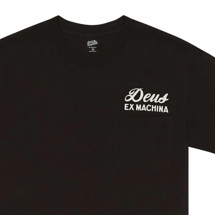 Mens Deus Ex Machina Classics Camperdown Address Tee 8211 Black Black Mens Deus Ex Machina Classics Camperdown Address Tee 8211 Black Black