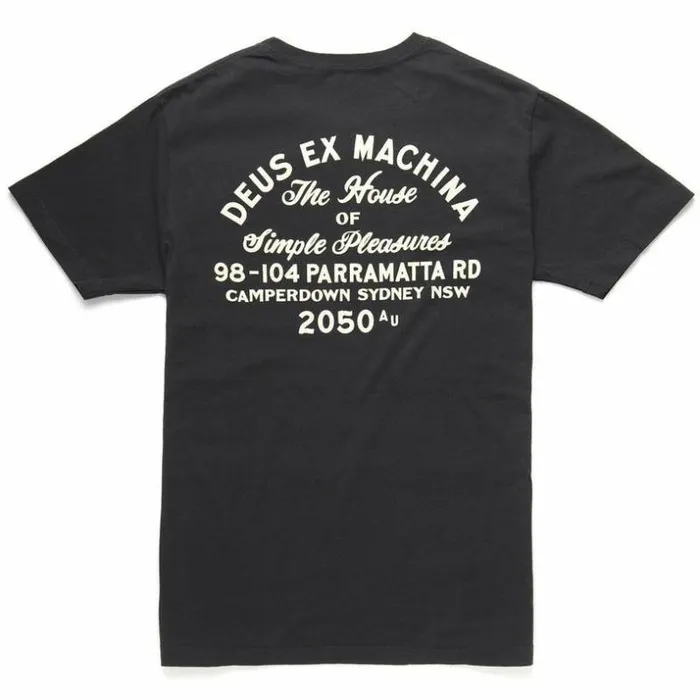 Mens Deus Ex Machina Classics Camperdown Address Tee 8211 Black Black Mens Deus Ex Machina Classics Camperdown Address Tee 8211 Black Black