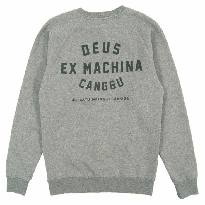 Mens Deus Ex Machina Classics Canggu Address Crew 8211 Grey Marle Grey Marle Mens Deus Ex Machina Classics Canggu Address Crew 8211 Grey Marle Grey Marle