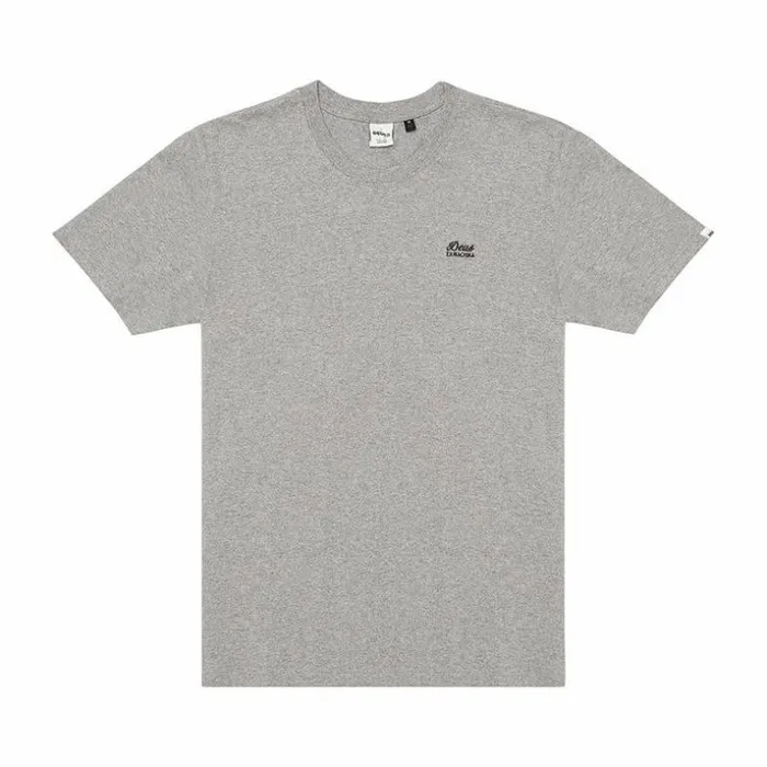 Mens Deus Ex Machina Classics Standard Embroidered Tee 8211 Grey Marle Grey Marle