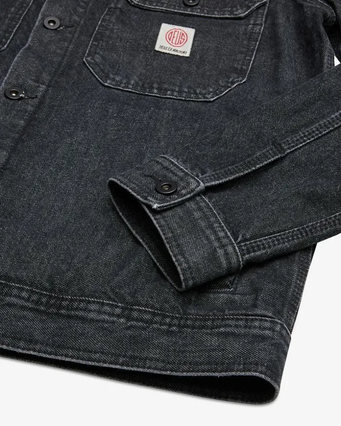 Mens Deus Ex Machina Denim Kanan Work Jacket 8211 Washed Black Washed Black Mens Deus Ex Machina Denim Kanan Work Jacket 8211 Washed Black Washed Black