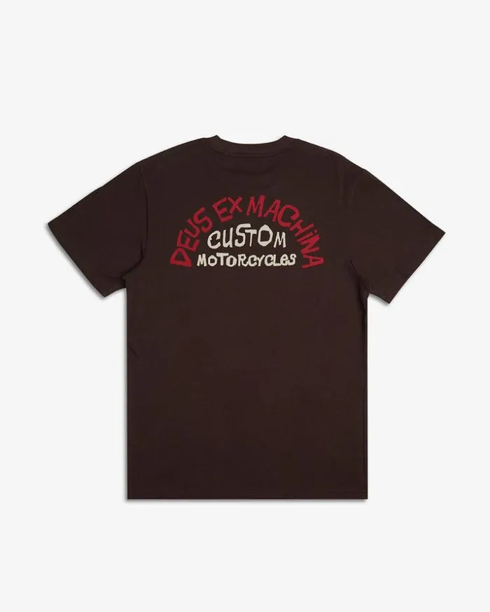 Mens Deus Ex Machina Tees Flash Tee 8211 Choc Brown Choc Brown Mens Deus Ex Machina Tees Flash Tee 8211 Choc Brown Choc Brown