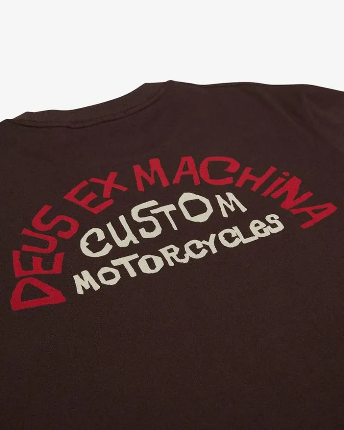 Mens Deus Ex Machina Tees Flash Tee 8211 Choc Brown Choc Brown Mens Deus Ex Machina Tees Flash Tee 8211 Choc Brown Choc Brown