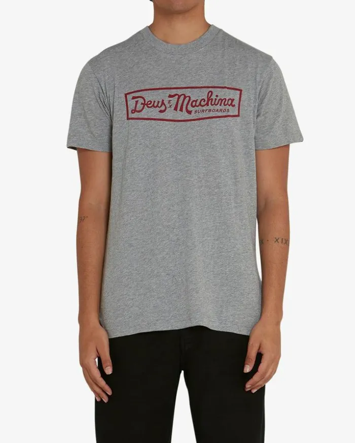 Mens Deus Ex Machina Tees Insignia Tee 8211 Grey Marle Grey Marle
