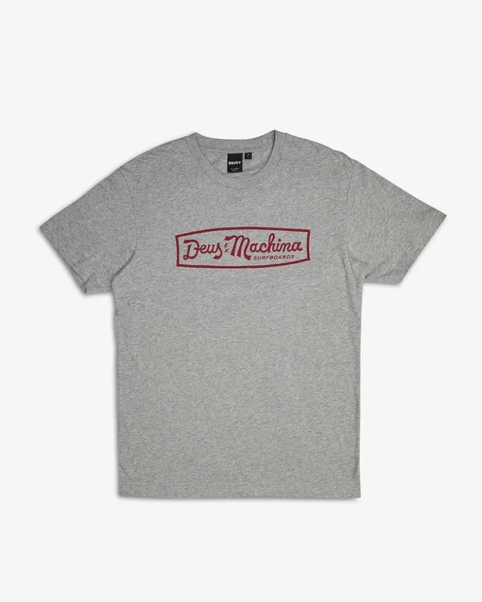 Mens Deus Ex Machina Tees Insignia Tee 8211 Grey Marle Grey Marle Mens Deus Ex Machina Tees Insignia Tee 8211 Grey Marle Grey Marle