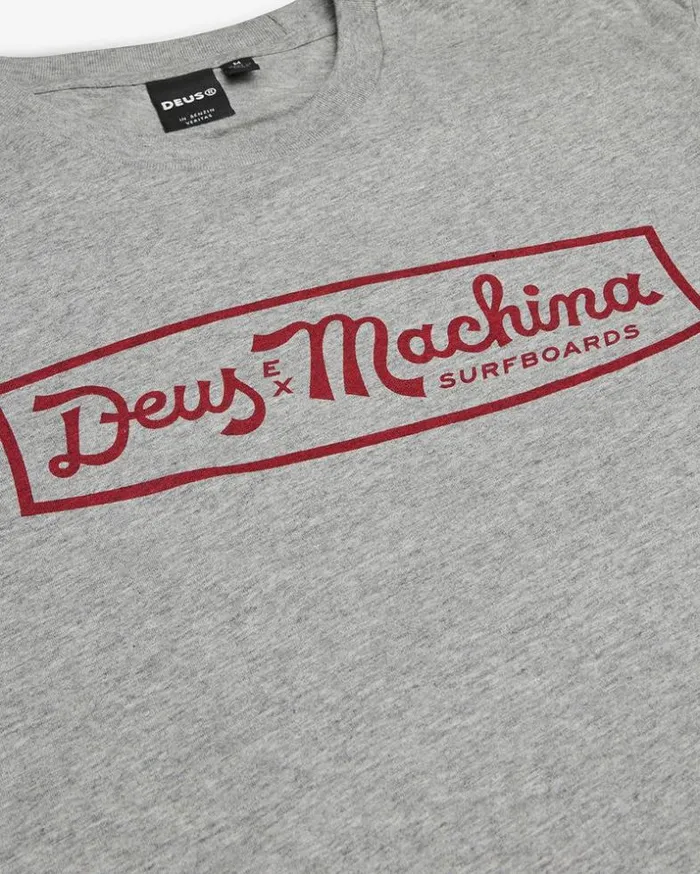 Mens Deus Ex Machina Tees Insignia Tee 8211 Grey Marle Grey Marle Mens Deus Ex Machina Tees Insignia Tee 8211 Grey Marle Grey Marle