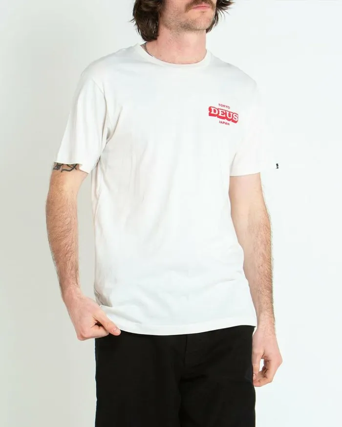 Mens Deus Ex Machina Tees Redline Tee 8211 Vintage White Vintage White