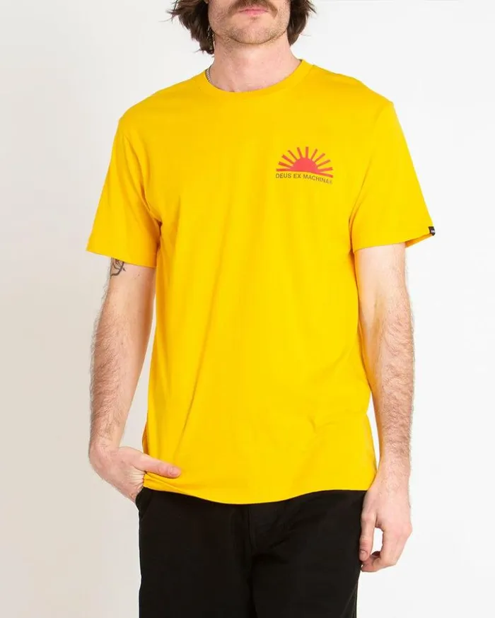 Mens Deus Ex Machina Tees Sunflare Tee 8211 Spectra Yellow Spectra Yellow