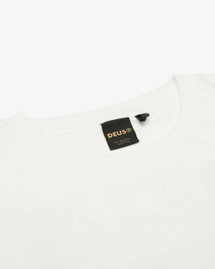 Mens Deus Ex Machina Tees Works Tee 8211 Vintage White Vintage White Mens Deus Ex Machina Tees Works Tee 8211 Vintage White Vintage White