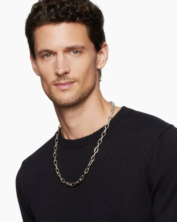 Mens DY Madison Chain Necklace In Sterling Silver 85mm Men David Yurman Chains Mens DY Madison Chain Necklace In Sterling Silver 85mm Men David Yurman Chains