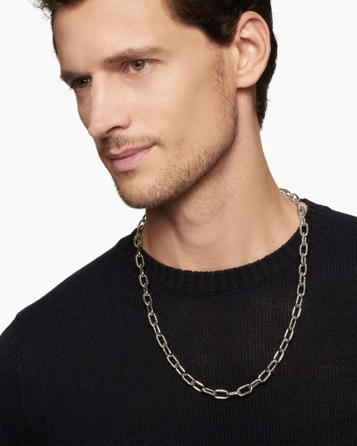 Mens DY Madison Chain Necklace In Sterling Silver 85mm Men David Yurman Chains Mens DY Madison Chain Necklace In Sterling Silver 85mm Men David Yurman Chains