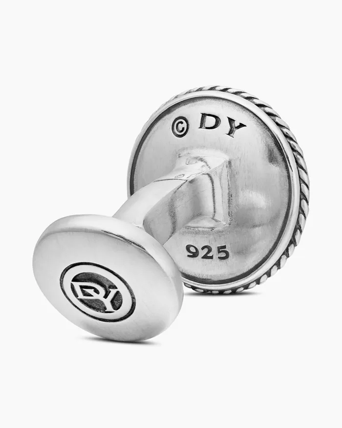 Mens Maritime Compass Cufflinks In Sterling Silver With Center Black Diamond 16mm Men David Yurman Cufflinks Mens Maritime Compass Cufflinks In Sterling Silver With Center Black Diamond 16mm Men David Yurman Cufflinks