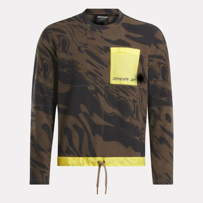Mens Spyder X Reebok Lounge Crew Brown Spyder Fleece