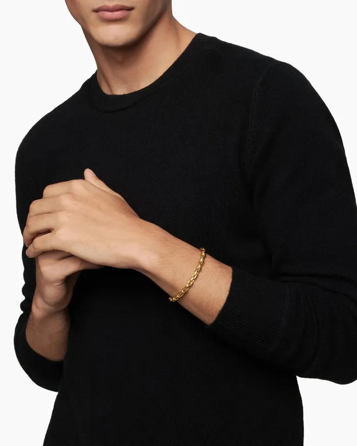Mens Streamline Elongated Chain Bracelet In 18K Yellow Gold 6mm Men David Yurman Chain Mens Streamline Elongated Chain Bracelet In 18K Yellow Gold 6mm Men David Yurman Chain