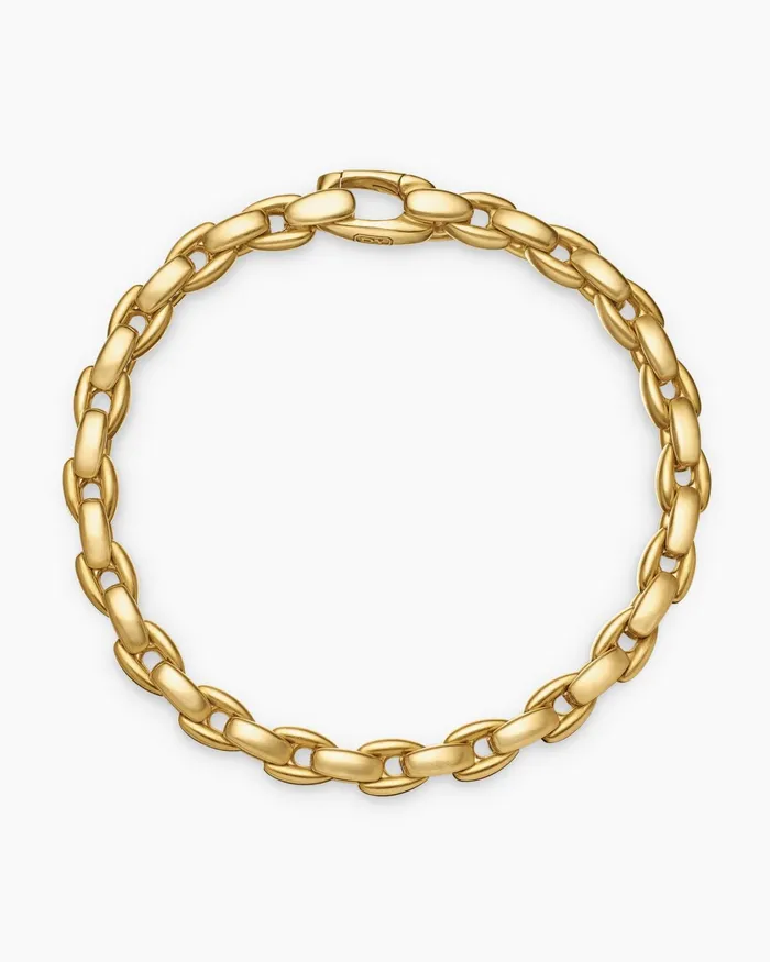 Mens Streamline Elongated Chain Bracelet In 18K Yellow Gold 6mm Men David Yurman Chain Mens Streamline Elongated Chain Bracelet In 18K Yellow Gold 6mm Men David Yurman Chain
