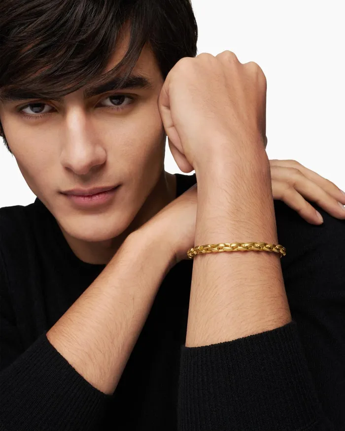 Mens Streamline Elongated Chain Bracelet In 18K Yellow Gold 6mm Men David Yurman Chain Mens Streamline Elongated Chain Bracelet In 18K Yellow Gold 6mm Men David Yurman Chain