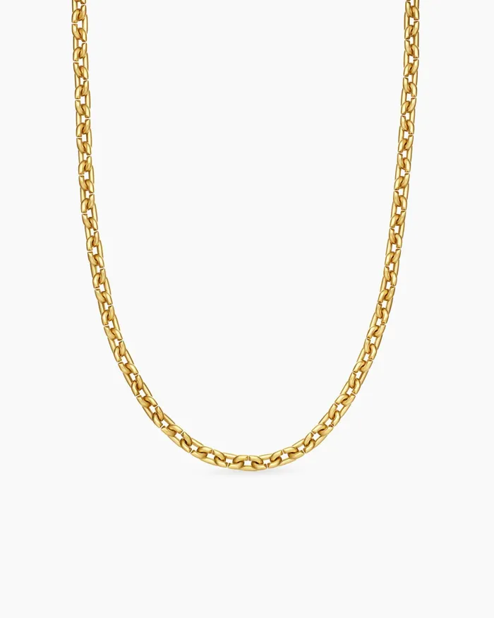 Mens Streamline Link Necklace In 18K Yellow Gold 5mm Men David Yurman Chains