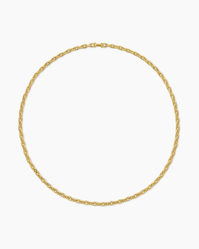 Mens Streamline Link Necklace In 18K Yellow Gold 5mm Men David Yurman Chains Mens Streamline Link Necklace In 18K Yellow Gold 5mm Men David Yurman Chains