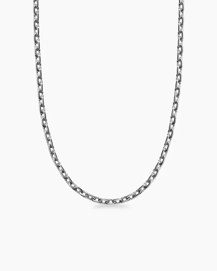 Mens Streamline Link Necklace In Platinum 5mm Men David Yurman Chains