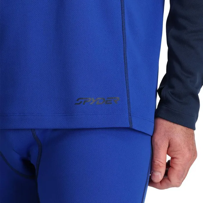Mens Stretch Charger Hoodie Electric Blue Spyder Layers