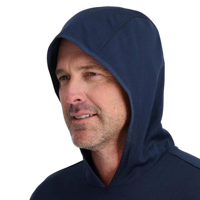Mens Stretch Charger Hoodie Electric Blue Spyder Layers