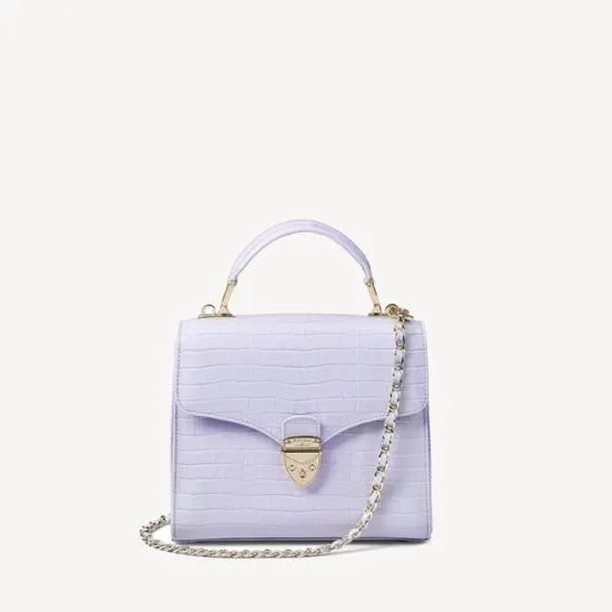 Midi Mayfair Bag Deep Shine English Lavender Small Croc Women Aspinal Of London Shoulder Midi Mayfair Bag Deep Shine English Lavender Small Croc Women Aspinal Of London Shoulder
