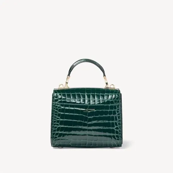 Mini Mayfair Bag Evergreen Patent Croc Women Aspinal Of London Shoulder