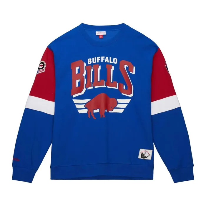 Mitchell and Ness All Over Crew 30 Buffalo Bills Men Hoodies and Sweatshirts