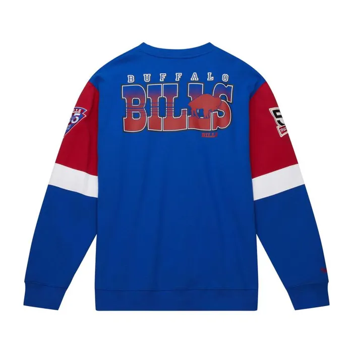 Mitchell and Ness All Over Crew 30 Buffalo Bills Men Hoodies and Sweatshirts Mitchell and Ness All Over Crew 30 Buffalo Bills Men Hoodies and Sweatshirts