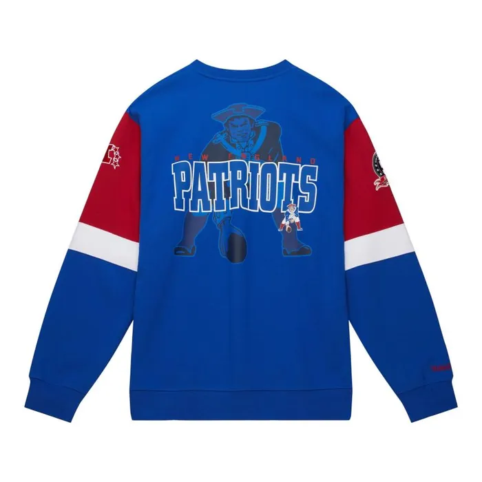 Mitchell and Ness All Over Crew 30 New England Patriots Men Hoodies and Sweatshirts Mitchell and Ness All Over Crew 30 New England Patriots Men Hoodies and Sweatshirts