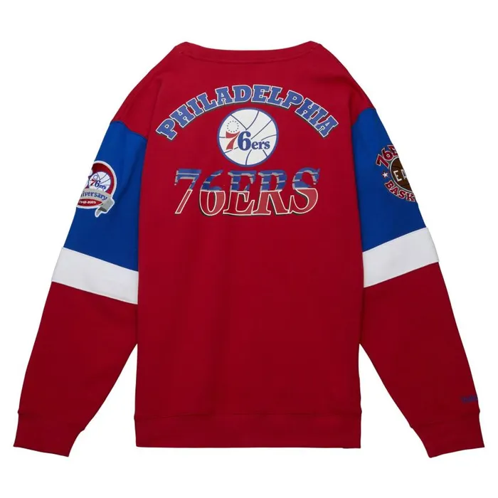 Mitchell and Ness All Over Crew 30 Philadelphia 76ers Men Hoodies and Sweatshirts Mitchell and Ness All Over Crew 30 Philadelphia 76ers Men Hoodies and Sweatshirts