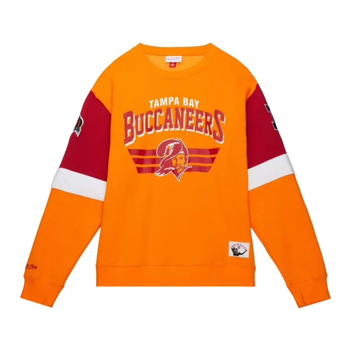 Mitchell and Ness All Over Crew 30 Tampa Bay Buccaneers Men Hoodies and Sweatshirts Mitchell and Ness All Over Crew 30 Tampa Bay Buccaneers Men Hoodies and Sweatshirts