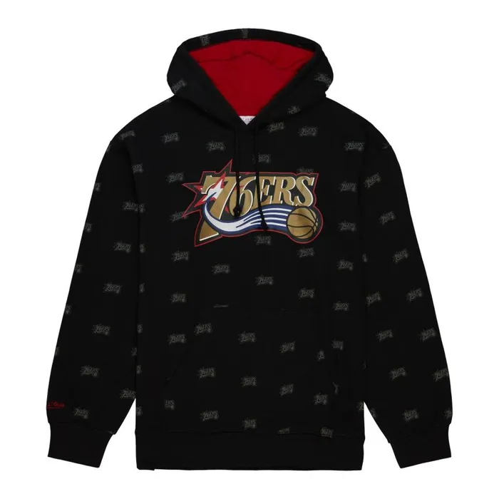 Mitchell and Ness AOP Fleece Hoodie Philadelphia 76ers Men Hoodies and Sweatshirts Mitchell and Ness AOP Fleece Hoodie Philadelphia 76ers Men Hoodies and Sweatshirts