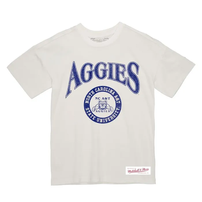 Mitchell and Ness Arched Logo Lockup Slub Tee North Carolina AandT University Men TShirts and Tops Mitchell and Ness Arched Logo Lockup Slub Tee North Carolina AandT University Men TShirts and Tops