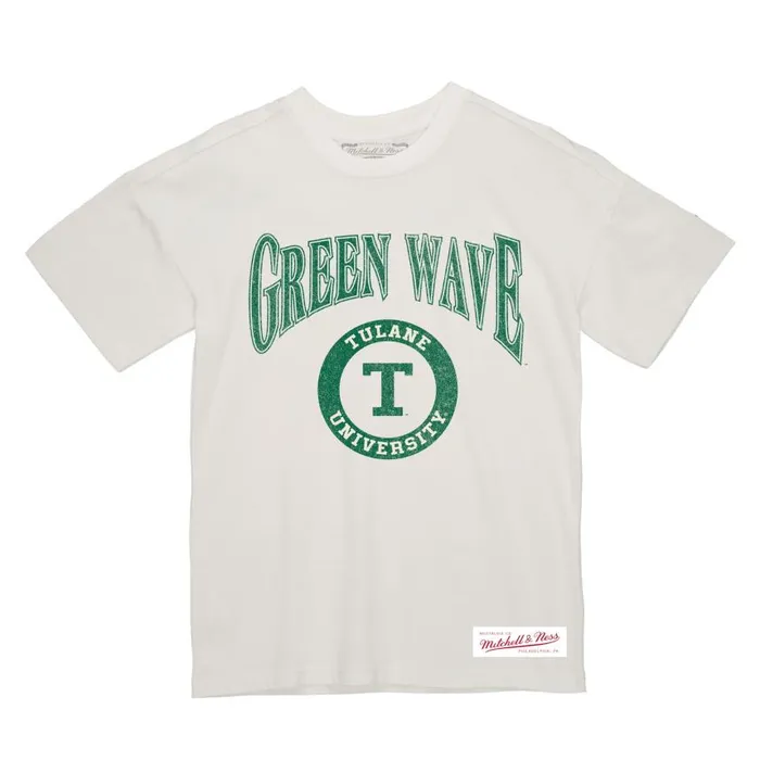 Mitchell and Ness Arched Logo Lockup Slub Tee Tulane University Men TShirts and Tops Mitchell and Ness Arched Logo Lockup Slub Tee Tulane University Men TShirts and Tops