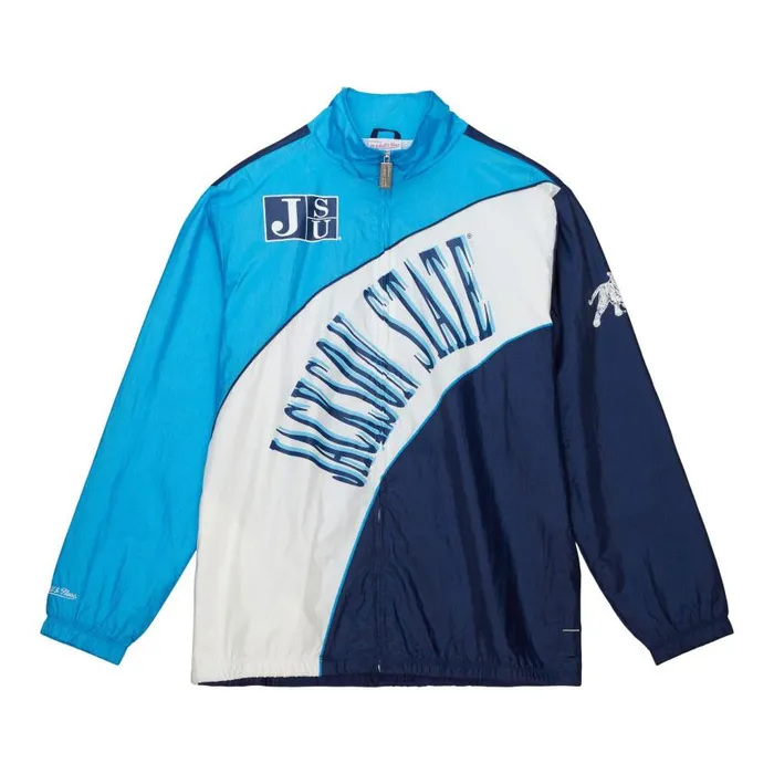 Mitchell and Ness Arched Retro Lined Windbreaker Jackson State University Men Jackets and Outerwear Mitchell and Ness Arched Retro Lined Windbreaker Jackson State University Men Jackets and Outerwear