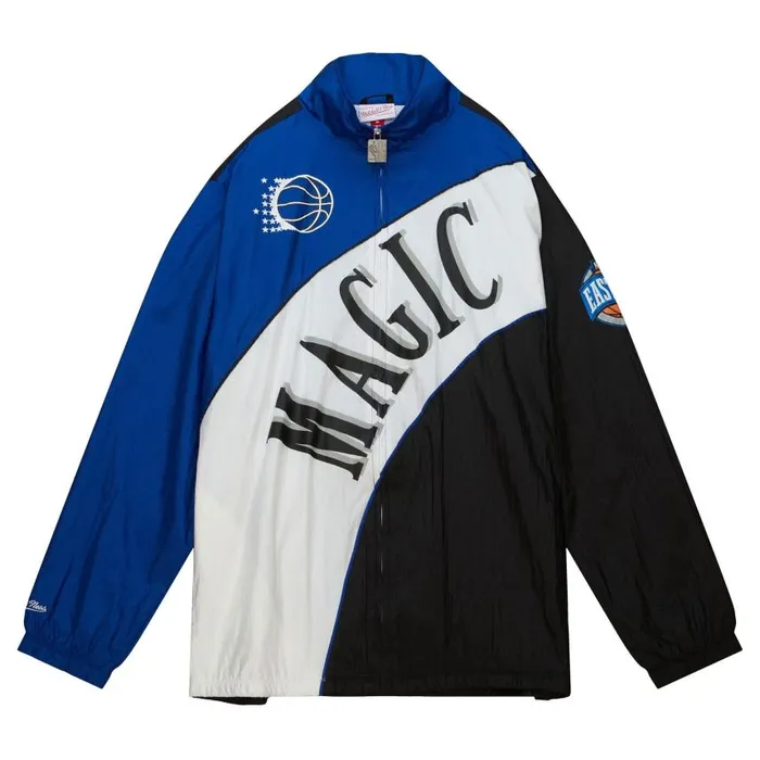 Mitchell and Ness Arched Retro Lined Windbreaker Orlando Magic Men Jackets and Outerwear Mitchell and Ness Arched Retro Lined Windbreaker Orlando Magic Men Jackets and Outerwear