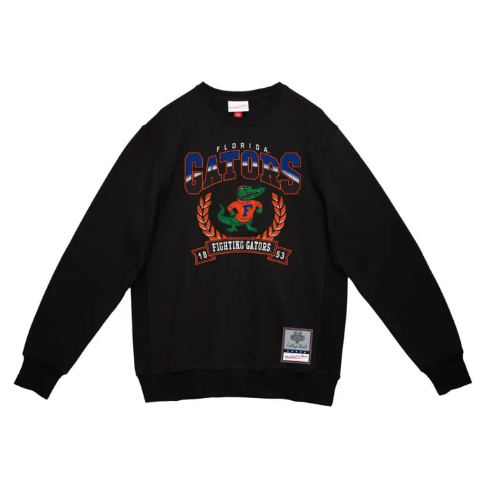 Mitchell and Ness Baseline Crew University Of Florida Men Hoodies and Sweatshirts Mitchell and Ness Baseline Crew University Of Florida Men Hoodies and Sweatshirts