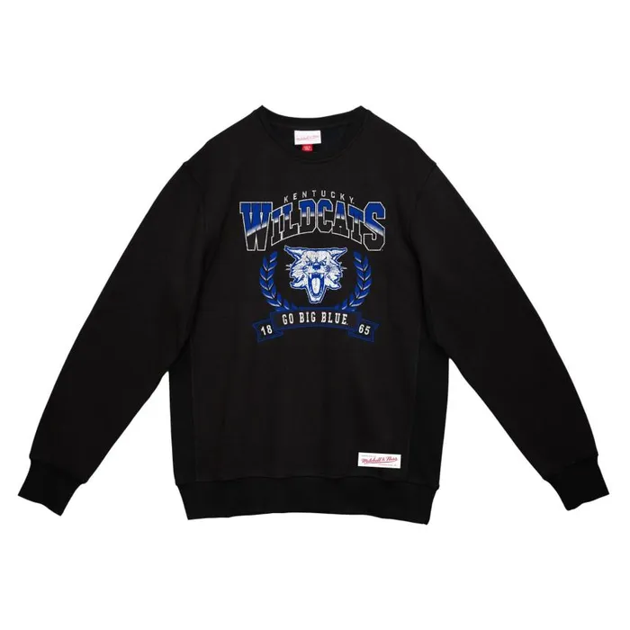 Mitchell and Ness Baseline Crew University Of Kentucky Men Hoodies and Sweatshirts Mitchell and Ness Baseline Crew University Of Kentucky Men Hoodies and Sweatshirts