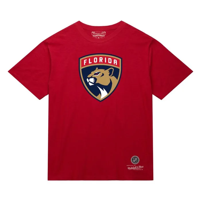 Mitchell and Ness Basic Logo 2 Tee Florida Panthers Men TShirts and Tops