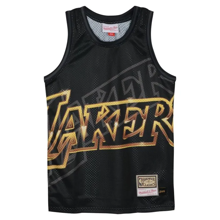 Mitchell and Ness Big Face 40 Jersey Los Angeles Lakers Kids Jerseys