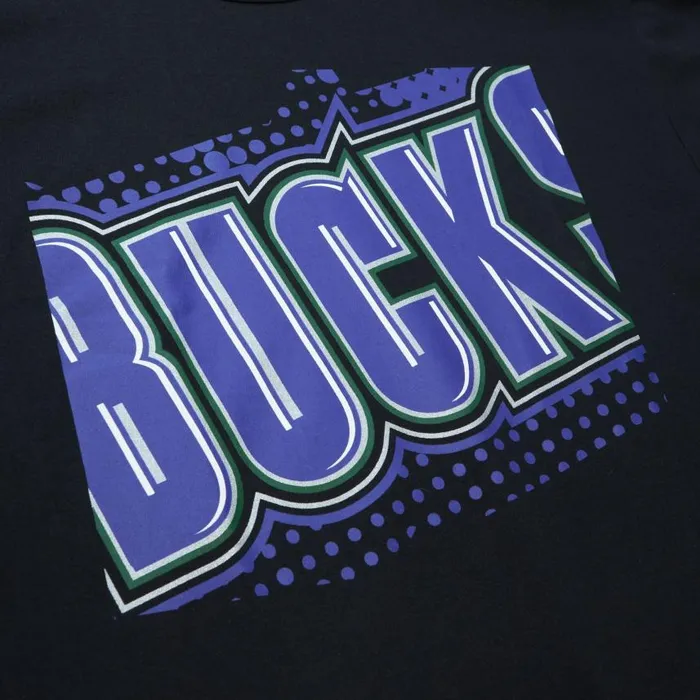 Mitchell and Ness Big Face 70 SS Tee Milwaukee Bucks Men TShirts and Tops Mitchell and Ness Big Face 70 SS Tee Milwaukee Bucks Men TShirts and Tops