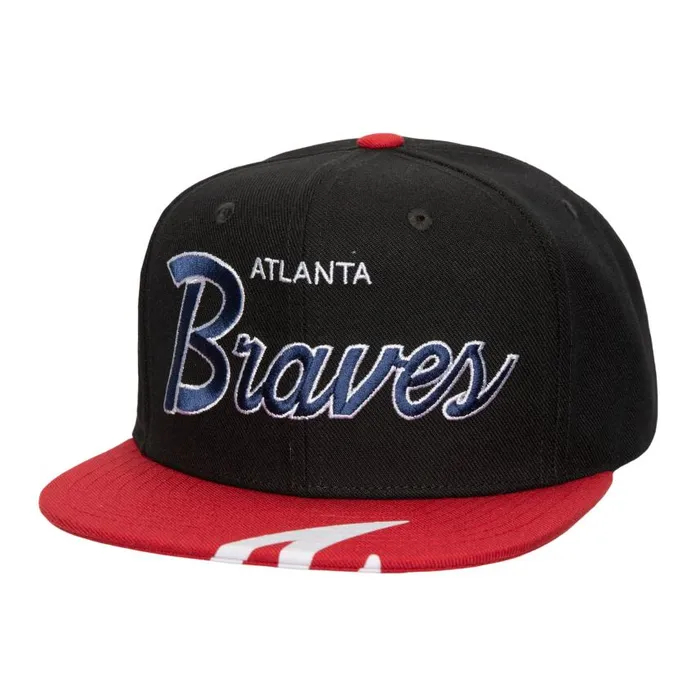 Mitchell and Ness Big Mouth Snapback Atlanta Braves Men Hats and Headwear