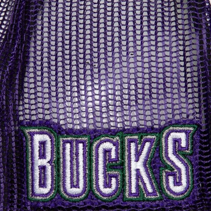 Mitchell and Ness Blocker Trucker HWC Milwaukee Bucks Men Hats and Headwear Mitchell and Ness Blocker Trucker HWC Milwaukee Bucks Men Hats and Headwear
