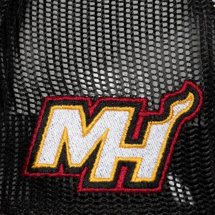 Mitchell and Ness Blocker Trucker Miami Heat Men Hats and Headwear Mitchell and Ness Blocker Trucker Miami Heat Men Hats and Headwear