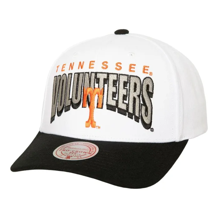 Mitchell and Ness Boom Text Pro Snapback V University Of Tennessee Men Hats and Headwear Mitchell and Ness Boom Text Pro Snapback V University Of Tennessee Men Hats and Headwear