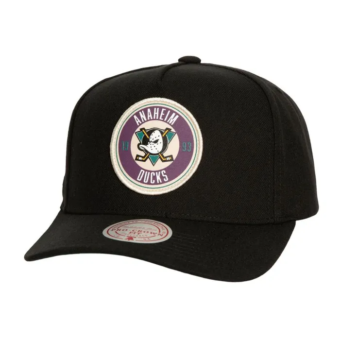 Mitchell and Ness Circle Change Pro Snapback Vntg Anaheim Ducks Men Hats and Headwear Mitchell and Ness Circle Change Pro Snapback Vntg Anaheim Ducks Men Hats and Headwear