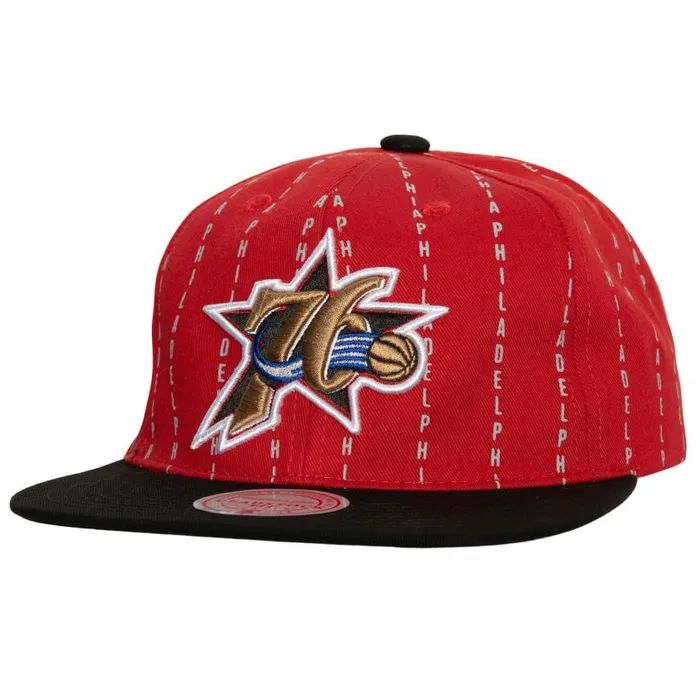 Mitchell and Ness City Pinstripe Deadstock HWC Philadelphia 76ers Men Hats and Headwear Mitchell and Ness City Pinstripe Deadstock HWC Philadelphia 76ers Men Hats and Headwear