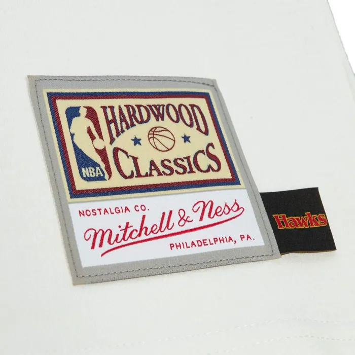 Mitchell and Ness Cream SS Tee Atlanta Hawks Men TShirts and Tops Mitchell and Ness Cream SS Tee Atlanta Hawks Men TShirts and Tops