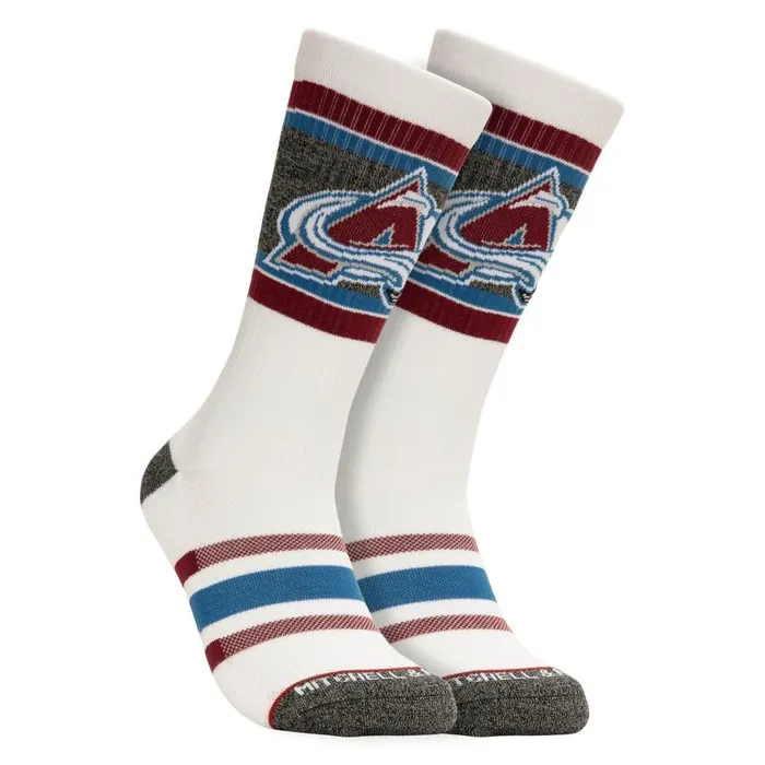 Mitchell and Ness Cross Bar Crew Socks Colorado Avalanche Men Socks